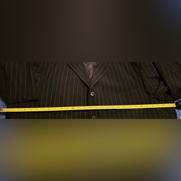 Mauro Size 56R Charcoal Pinstripe Suit Jacket - Picture 7 of 13